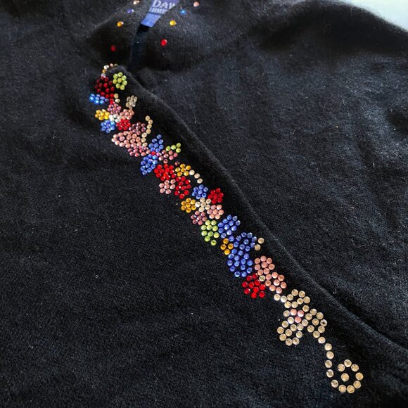 EL Daws 100% Cashmere Black Sweater Womens Size S Crewneck Knit - Picture 3 of 8